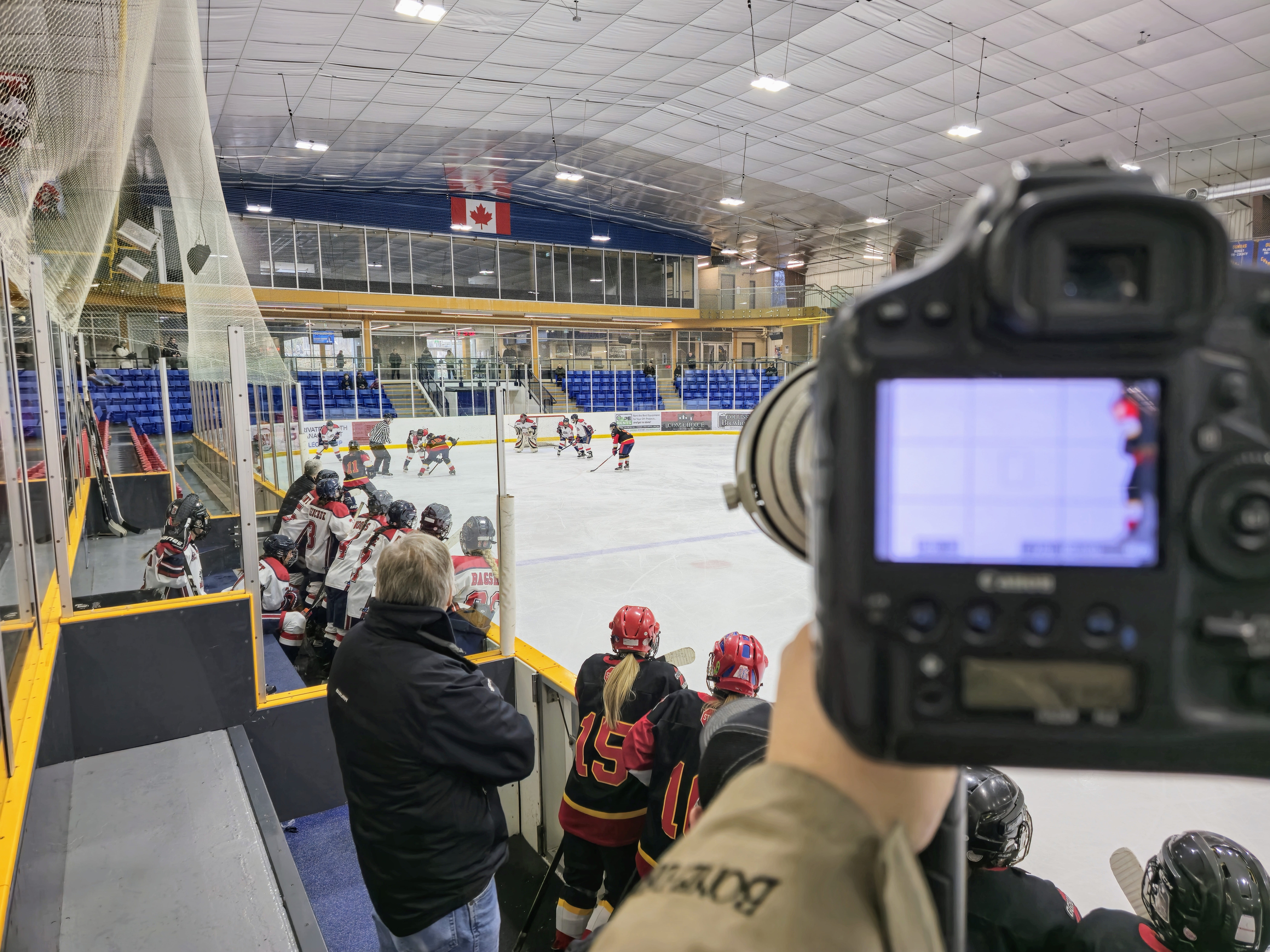 Rinkside Bench POV with Canon 1DX